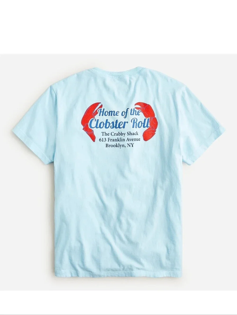 J.CREW Brooklyn NY Crabby Shack  graphic t-shirt Made In The USA MED BNWT